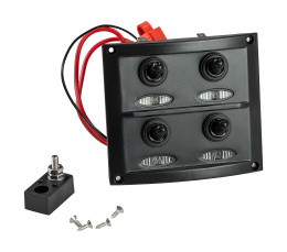 Панель бортового питания 4 переключателя, предохранители, индикация (10044-D)